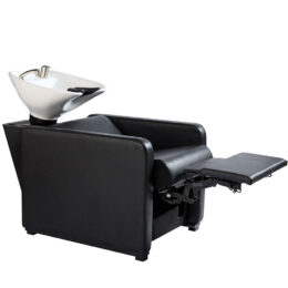 Lavaggio Kira II - skai Nero - con alza gambe elettrico e massaggio vibrante