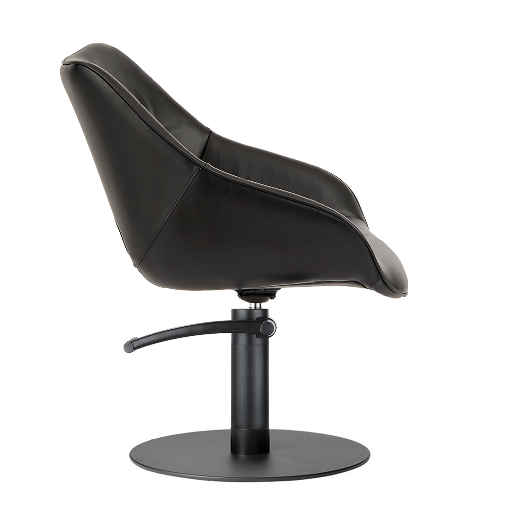 4109-BL Dawn Black Salon Chair Omega Side